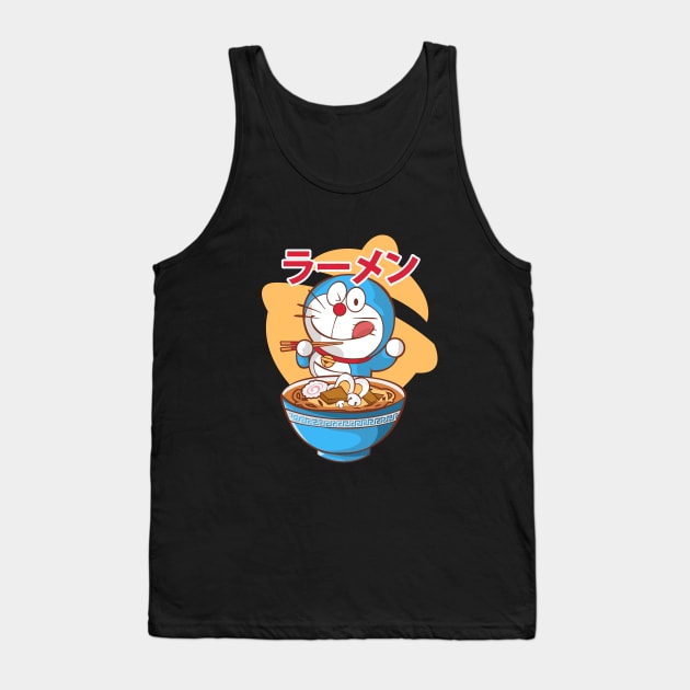 Doraemon Ramen Food Anime Tshirt Tank Top by JDaneStore